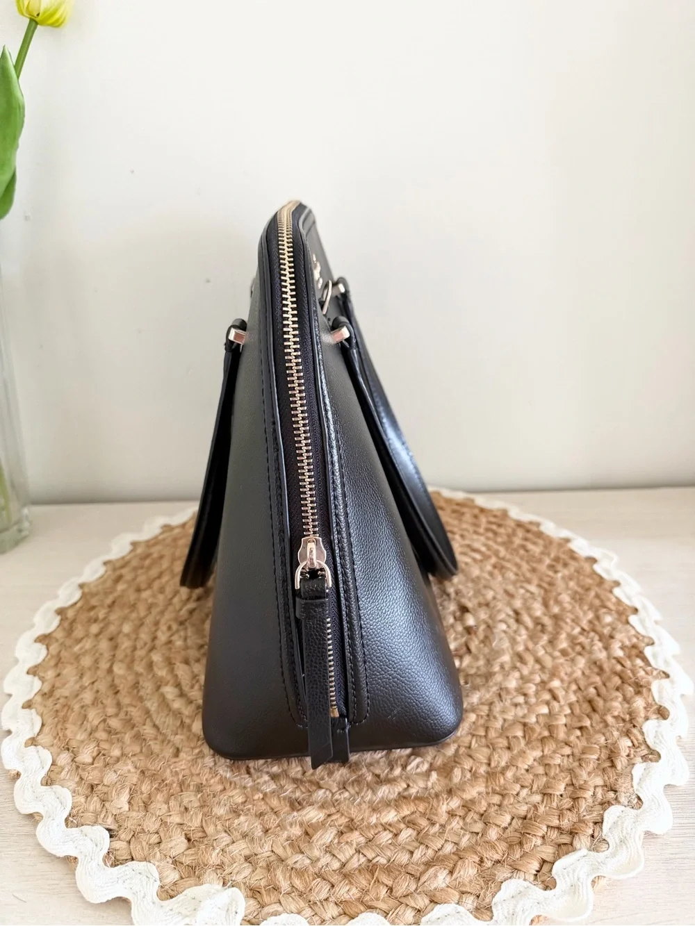 Kate Spade Patterson Drive Medium Dome Satchel Black Leather